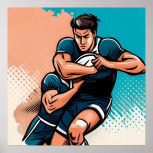 Rugby Jugadores Arte Imprimir