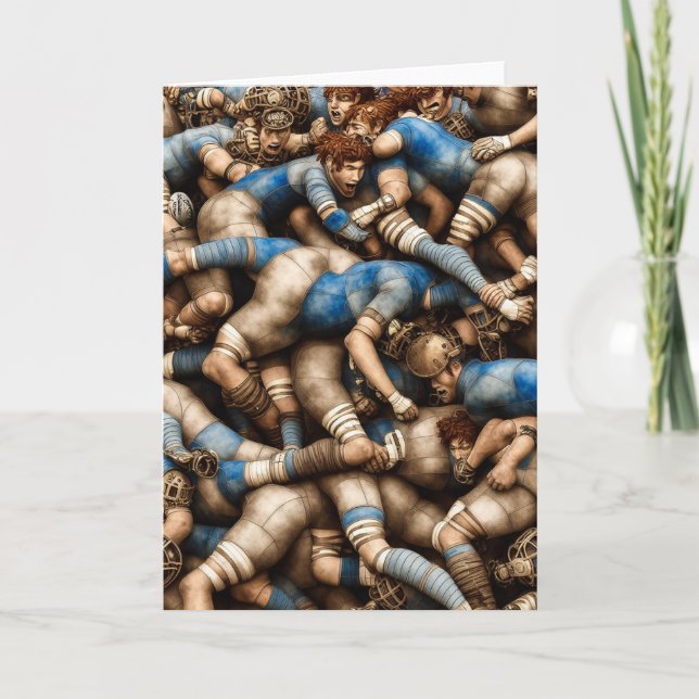 Rugby Steampunk - Tarjeta de saludo Rugby (Anverso)