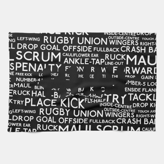 Rugby Union Gifts Tea Toalla (Horizontal)
