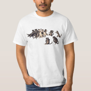 rugby vintage con camiseta de gatos