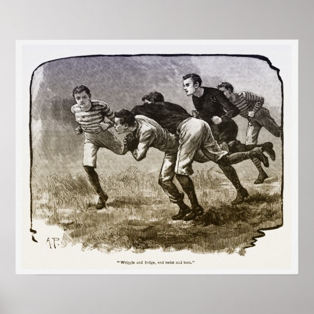 Rugby vintage: impresión archivada (Frente)