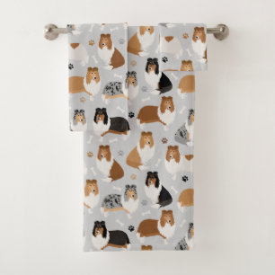 Rugosas hojas de collie y huesos
