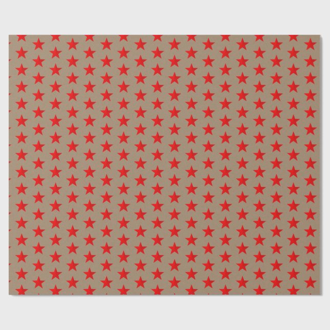 Ruido Kraft Papel de relleno de las estrellas roja (Superficie plana)