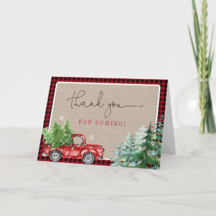 Ruido Winter Red Truck Nota de agradecimiento