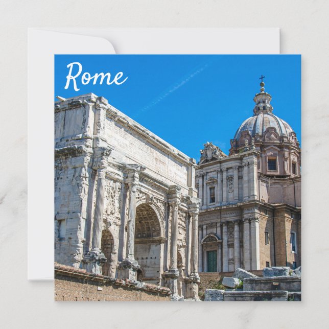 Ruinas del Foro Romano en Roma, Italia (Anverso)