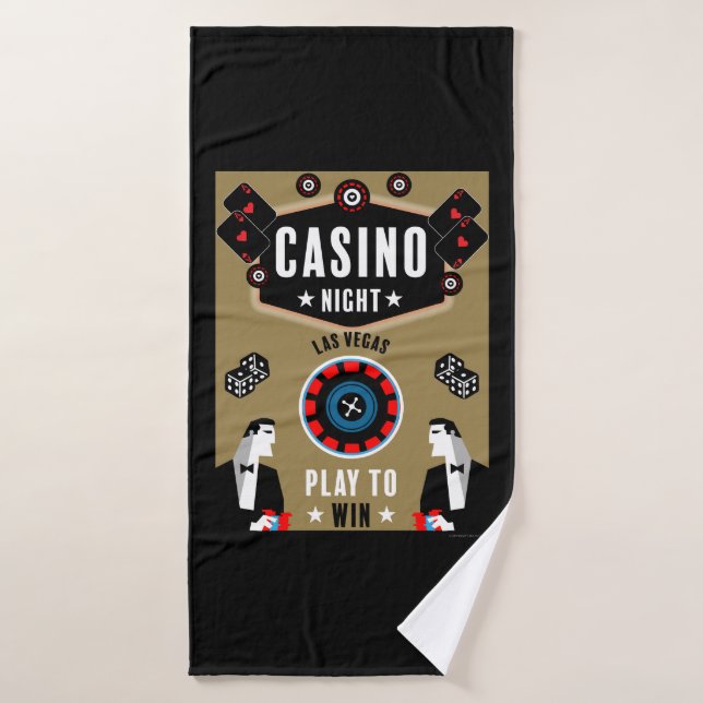 Ruleta de póquer de juegos de casino (Toalla de baño)