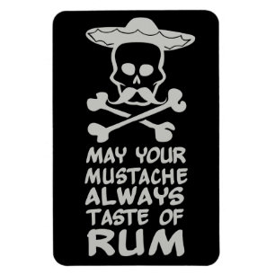 Rum Mustache imán de color personalizado
