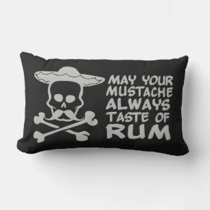Rum Mustache personalizado color de la almohada de