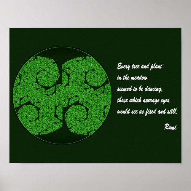 Rumi Cita Arte Poster. Inspiración en el árbol Man (Frente)