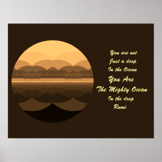 Rumi Cita Arte Poster. Inspiración en Ocean Mandal