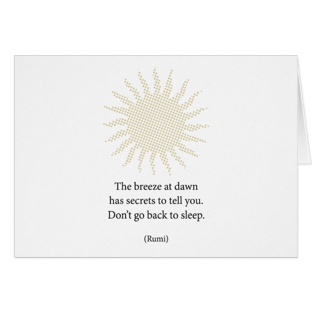 Rumi Morning Poetry (Anverso (Horizontal))