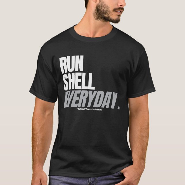 "Run Shell Everyday" camiseta (Anverso)