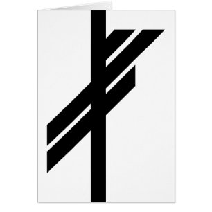 Runa de Viking - suerte - negro