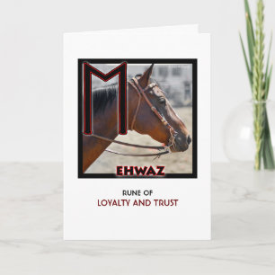 Rune Ehwaz - Lealtad y confianza - Tarjeta de caba