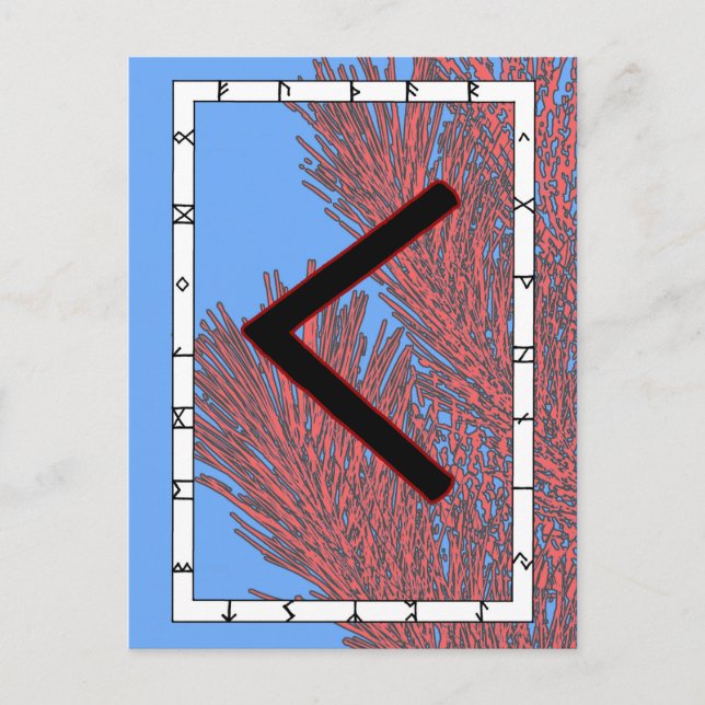 Rune Kenaz - Tarjeta postal del conocimiento (Anverso)