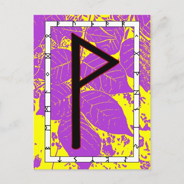 Rune Wunjo - ¡Alegría! Tarjeta postal (Anverso)