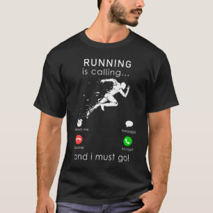 Running está llamando y debo ir camiseta móvil