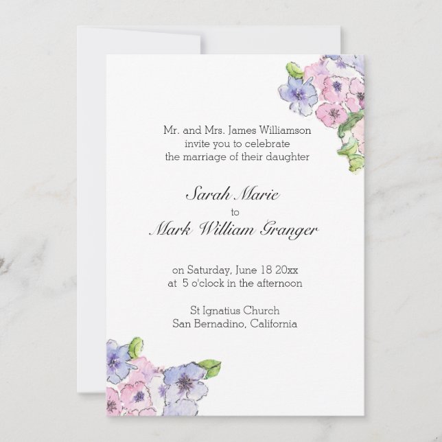 Ruptura de Invitación Azul y Púrpura (Anverso)