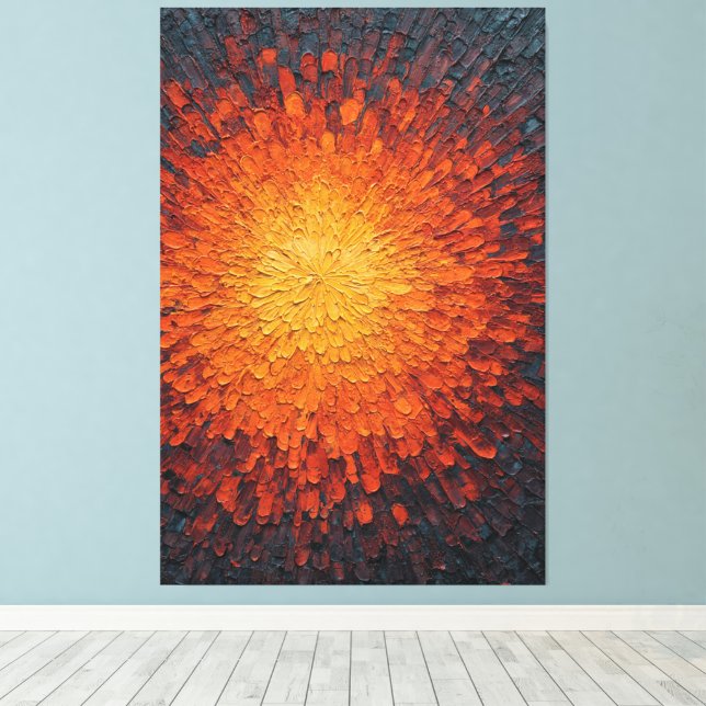 Ruptura Explosiva de Luz Texturizada Arte de Pared (Insitu (piso de madera))