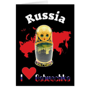 Rusia Babuschka - Matrjoschka Karte
