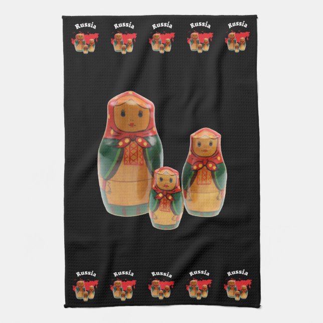 Rusia - Russia Babuschka de paños de vajilla (Vertical)