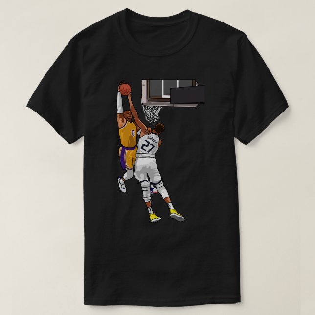 Russel Westbrook Dunk Sobre La Camiseta Gobert Cla (Diseño del anverso)