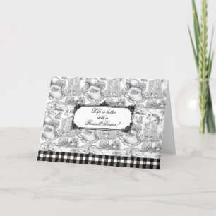 RUSSELL Terrier Black Toile Gracias Tarjeta