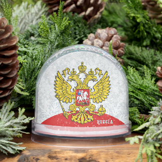 Russia Snow Globe, Russian Flag / Winter, Eagle