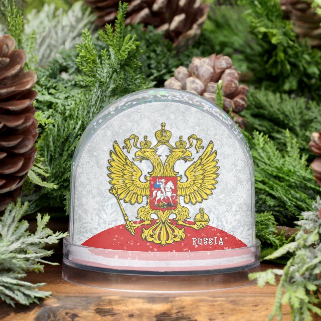 Russia Snow Globe, Russian Flag / Winter, Eagle (Invierno)