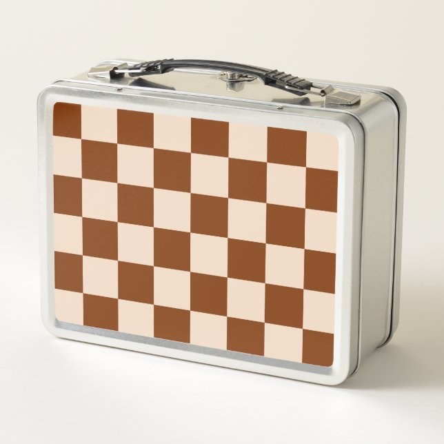 Rust brown and beige checkerboard pattern (Reverso)