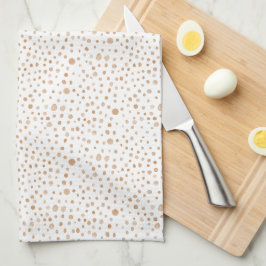 Rust Confetti Watercolor Dots Kitchen Toalla