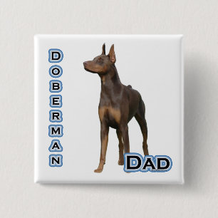 Rust Doberman Dad 4 - Botón