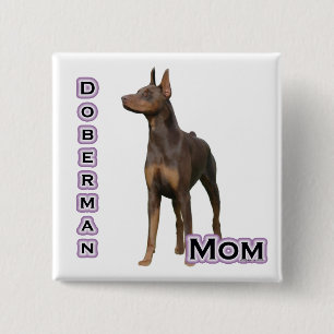 Rust Doberman Mom 4 - Botón