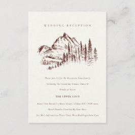 Rust Pine Woods Mountain Sketch Wedding Recepción