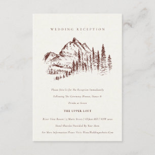 Rust Pine Woods Mountain Sketch Wedding Recepción