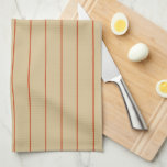 Rust Stripes en la toalla de cocina beige<br><div class="desc">Rust Stripes en la toalla de cocina beige</div>