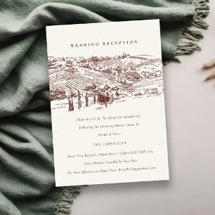 Rust Winery Mountain Sketch Wedding Recepción