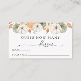 Rustic Autumn Adivinan Cuántos Besos Tiene Tarjeta