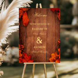 Rustic Autumn Wood Leaves