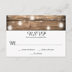 Rustic Barn Wood Mason Jar enciende RSVP