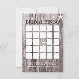 Rustic Beach Driftwood Brillante Ducha Tarjetas de
