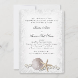 Rustic Beach Lace y la invitación a la Perla