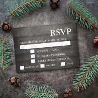 Rustic Black Wood String Lights RSVP Meal