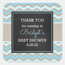 Rustic Blue Boy Baby Shower favorece al pegatina 3