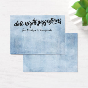 Rustic Blue Date Night sugiere nuevas tarjetas