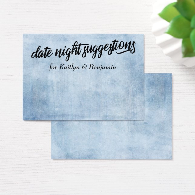 Rustic Blue Date Night sugiere nuevas tarjetas (Escritorio)