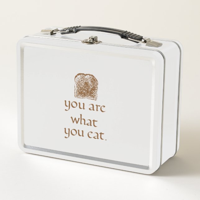 Rustic Calligraphy Bread Metal Lunchbox (Anverso)