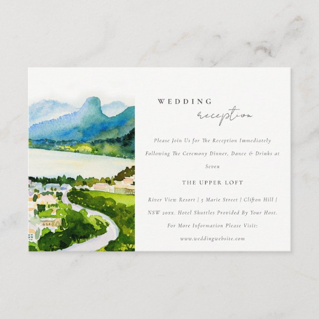 Rustic Countryside Lake Village Wedding Recepcion (Anverso)