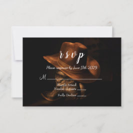 Rustic Cowboy Boots Country Wedding Tarjeta RSVP