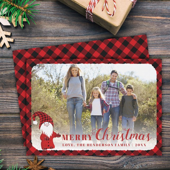 Rustic Cute Family foto Feliz Navidad (Subido por el creador)